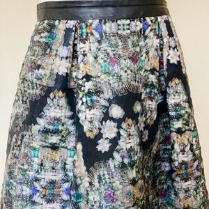 Nicole Miller Artelier 3d Mesh Graphic Skirt Size 6